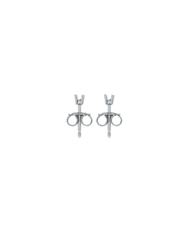 18CT W/G TRAD EAR MOUNT 7pt